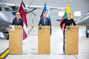 The Baltic defense ministers in Estonia