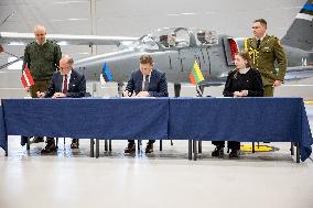 The Baltic defense ministers in Estonia