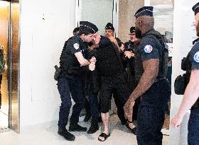 Piotr Pavlenski Arrested During the Trial of Mimi Marchand - Paris