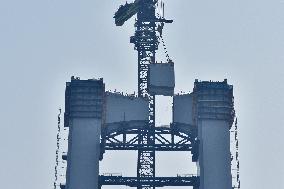 Zhangjinggao Yangtze River Bridge Construction