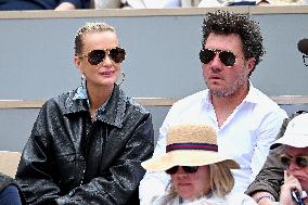 French Open - Laeticia Hallyday In The Stands