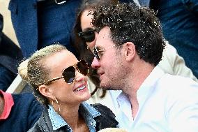 French Open - Laeticia Hallyday In The Stands