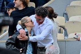French Open - Laeticia Hallyday In The Stands