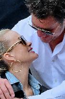 French Open - Laeticia Hallyday In The Stands