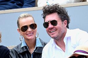 French Open - Laeticia Hallyday In The Stands