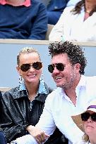 French Open - Laeticia Hallyday In The Stands