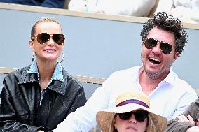 French Open - Laeticia Hallyday In The Stands