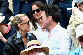French Open - Laeticia Hallyday In The Stands