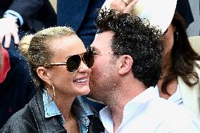 French Open - Laeticia Hallyday In The Stands