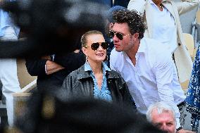 French Open - Laeticia Hallyday In The Stands