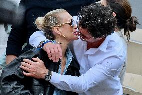 French Open - Laeticia Hallyday In The Stands