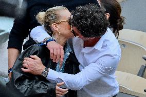 French Open - Laeticia Hallyday In The Stands
