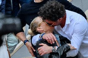 French Open - Laeticia Hallyday In The Stands