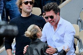 French Open - Laeticia Hallyday In The Stands