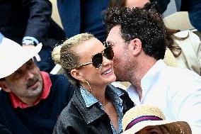 French Open - Laeticia Hallyday In The Stands