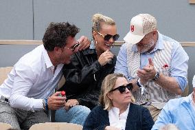 French Open - Laeticia Hallyday In The Stands