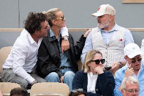 French Open - Laeticia Hallyday In The Stands