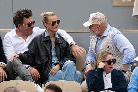 French Open - Laeticia Hallyday In The Stands