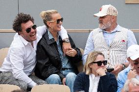 French Open - Laeticia Hallyday In The Stands
