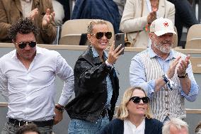 French Open - Laeticia Hallyday In The Stands