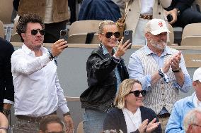 French Open - Laeticia Hallyday In The Stands