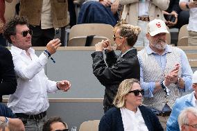 French Open - Laeticia Hallyday In The Stands