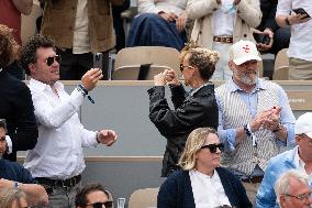 French Open - Laeticia Hallyday In The Stands