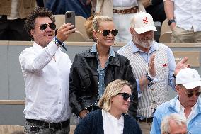 French Open - Laeticia Hallyday In The Stands