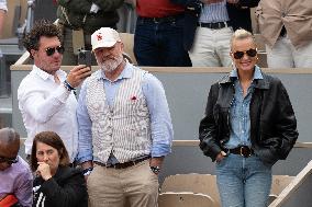 French Open - Laeticia Hallyday In The Stands