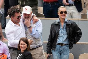 French Open - Laeticia Hallyday In The Stands