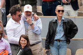 French Open - Laeticia Hallyday In The Stands