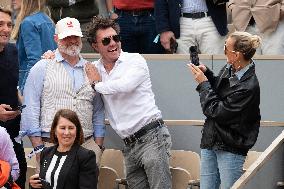French Open - Laeticia Hallyday In The Stands