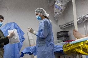Ukrainian Medics Assist Wounded Soldier in Kharkiv