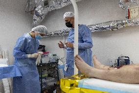 Ukrainian Medics Assist Wounded Soldier in Kharkiv