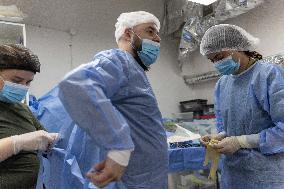 Ukrainian Medics Assist Wounded Soldier in Kharkiv