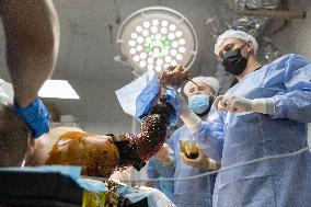 Ukrainian Medics Assist Wounded Soldier in Kharkiv