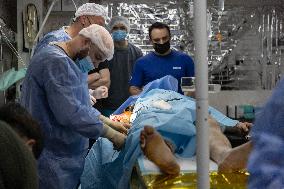 Ukrainian Medics Assist Wounded Soldier in Kharkiv