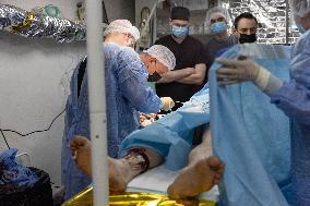 Ukrainian Medics Assist Wounded Soldier in Kharkiv