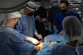 Ukrainian Medics Assist Wounded Soldier in Kharkiv