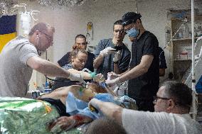Ukrainian Medics Assist Wounded Soldier in Kharkiv