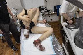 Ukrainian Medics Assist Wounded Soldier in Kharkiv