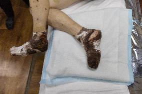 Ukrainian Medics Assist Wounded Soldier in Kharkiv
