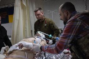 Ukrainian Medics Assist Wounded Soldier in Kharkiv