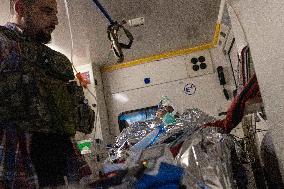 Ukrainian Medics Assist Wounded Soldier in Kharkiv