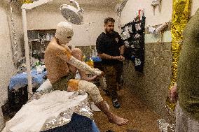 Ukrainian Medics Assist Wounded Soldier in Kharkiv