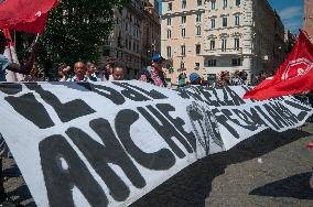 Violent Clashes at Security Bill Protest in Rome