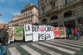 Violent Clashes at Security Bill Protest in Rome