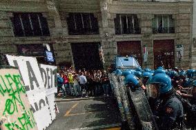 Violent Clashes at Security Bill Protest in Rome