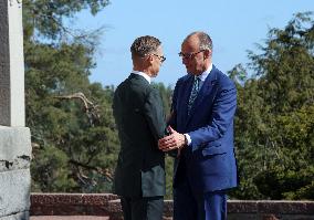 German Chancellor meets Finnish President in Naantali, Finland