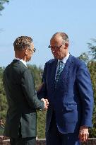 German Chancellor meets Finnish President in Naantali, Finland